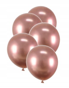 Balony metaliczne ROSE GOLD wesele urodziny 5 szt