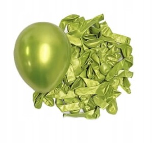 Balony gumowe lateksowe ZIELONE SHINY CHROMOWANE 30 szt