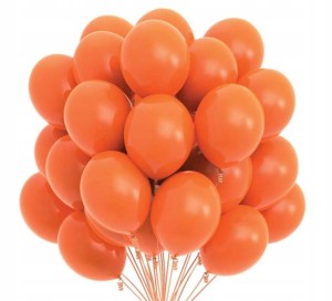 Balony GUMOWE metaliczne POMARAŃCZOWE wesele urodziny halloween 100 szt