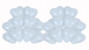 BALONY GUMOWE BIAŁE SERCA 20 SZT WALENTYNKI ŚLUB