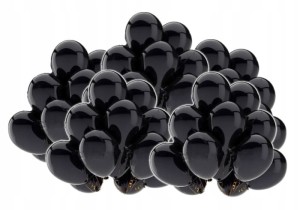 Balony metaliczne CZARNE wesele urodziny 50 szt
