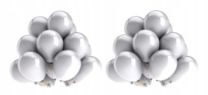 Balony metaliczne SREBRNE wesele urodziny 20 szt