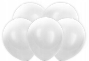 Balony metaliczne BIAŁE wesele urodziny 5 szt