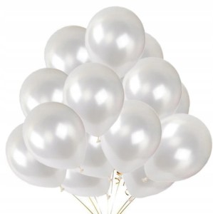 Balony metaliczne BIAŁE PERŁOWE 30cm wesele urodziny 30 szt