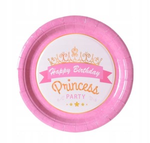 TALERZYKI urodzinowe Princess księżniczka 6 szt