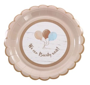 Talerzyki papierowe jednorazowe 18 cm 6szt we can bearly wait