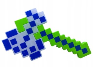 TOPÓR DIAMENTOWY 35 CM MINECRAFT LED DZWIĘK
