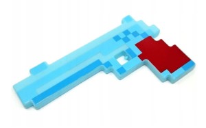 PISTOLET DIAMENTOWY 35 CM MINECRAFT LED DZWIĘK