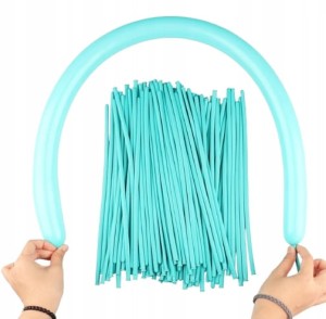 Balony długie do modelowania pastelowe TURKUSOWE ZIELONE 30 szt 30 cm