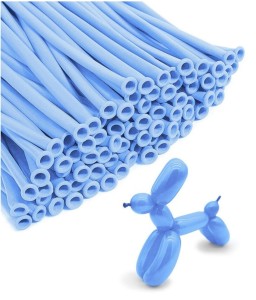 Balony długie do modelowania pastelowe błękitne niebieskie 20 szt 30 cm