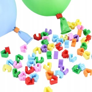 Klips Zacisk balonów 100szt mix kolor kolorowe