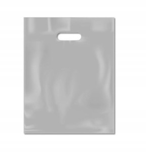 Woreczki torby prezentowe upominkowe foliowe srebrne metaliczne 16x24cm 10e
