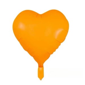 Balon Foliowy Serce Pomarańczowy 45 cm – IMPREZA BALONY PARTY LOVE