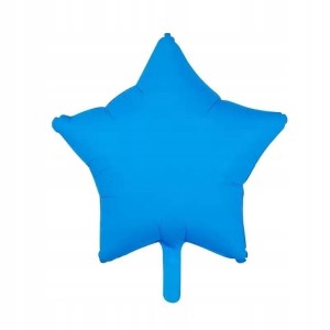 Balon 45 cm – Gwiazda Foliowa Niebieska – Party / Urodziny / Event