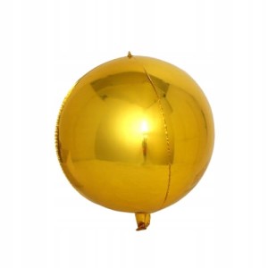 Balon Foliowy Kula 4D Złota 127cm – Elegancka Dekoracja Imprezowa