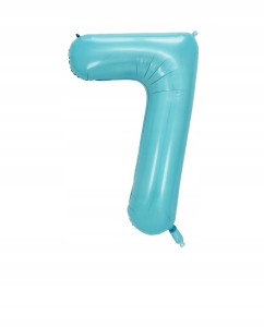 Balon Foliowy Cyfra 7 Niebieska – 40 cali / 100 cm – Urodziny / Dekoracja