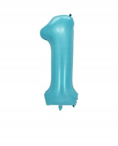 Balon Foliowy Cyfra 1 Niebieska – 40 cali / 100 cm – Urodziny / Dekoracja