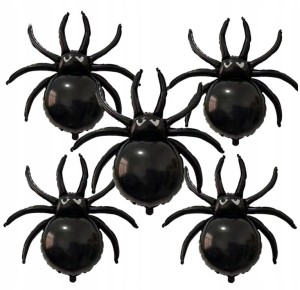 ZESTAW 5 SZT BALONÓW FOLIOWYCH PAJOKÓW HALLOWEEN