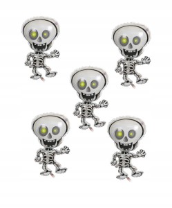 ZESTAW 5 SZT BALONÓW FOLIOWYCH KOŚCIOTRU HALLOWEEN