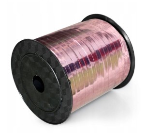 Wstążka tasiemka metaliczna ROSE GOLD 90m balony